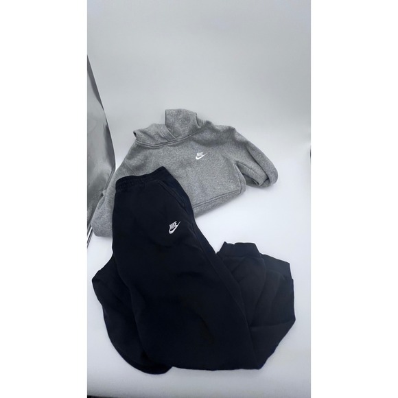 Nike Other - Nike Kids Hoodie and Joggers Set Gray Black Fleece Sportswear L XL